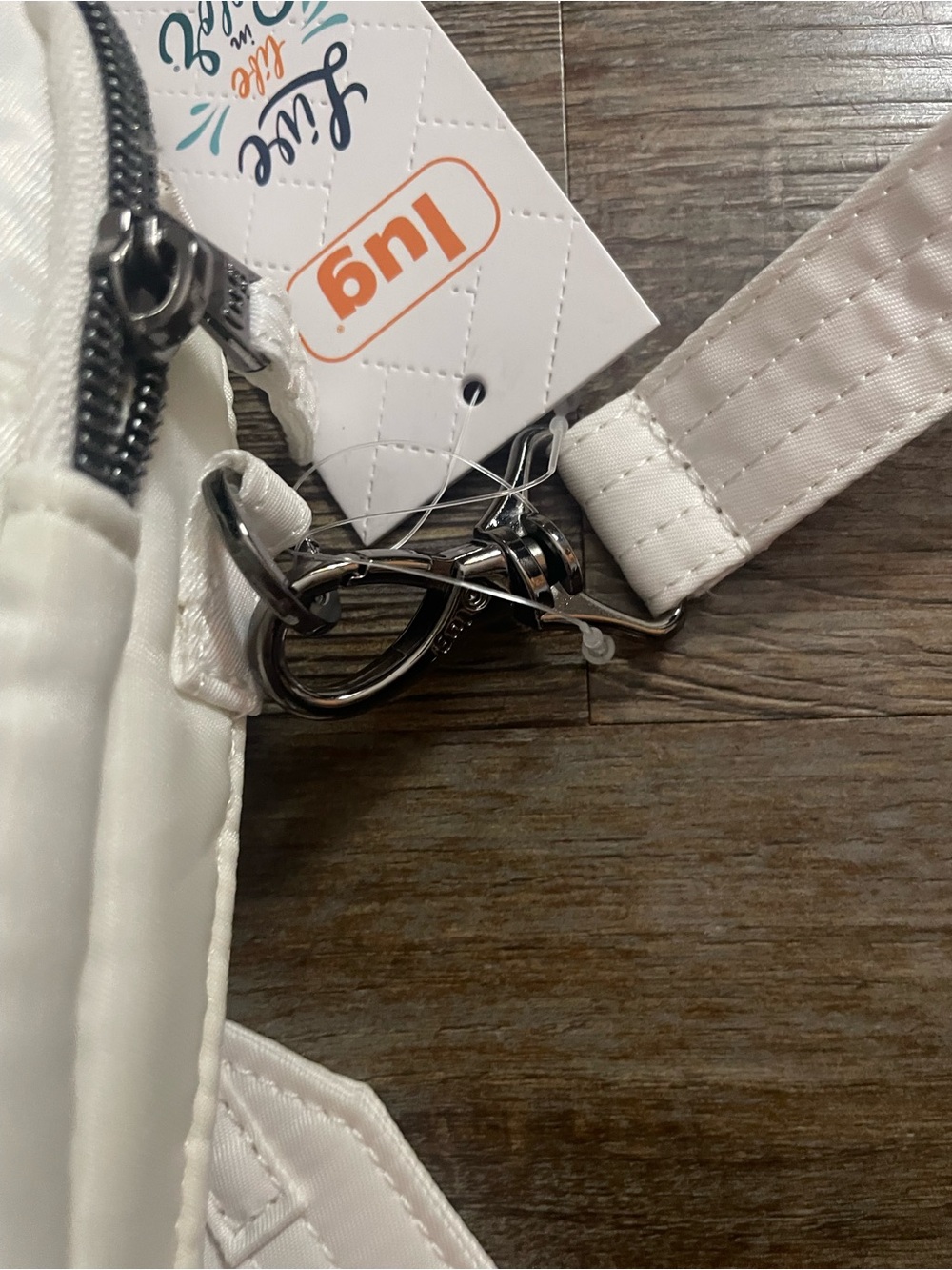 Lug Skeeter Mini B Crossbody Bag Purse NWT White Travel Adjustable Strap Zipper - Picture 10 of 16